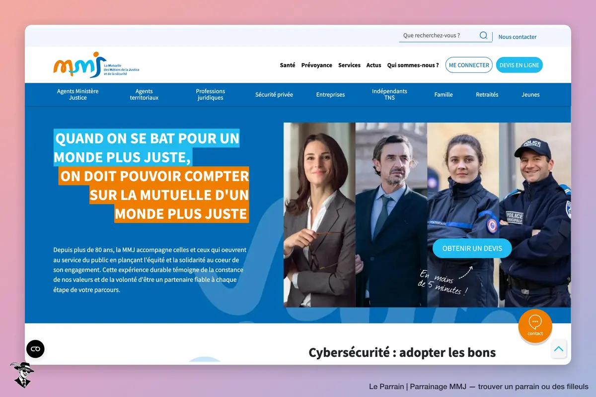 Page d'accueil de MMJ
