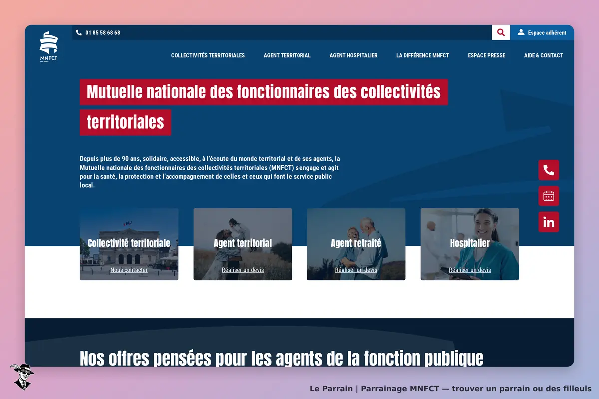 Page d'accueil de MNFCT