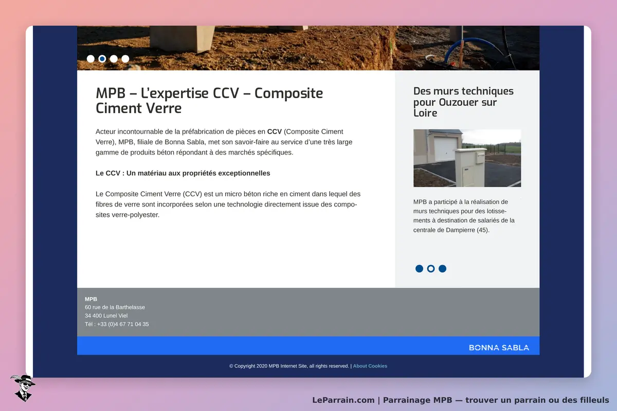 MPB : présentation des services en composite ciment verre et projets réalisés