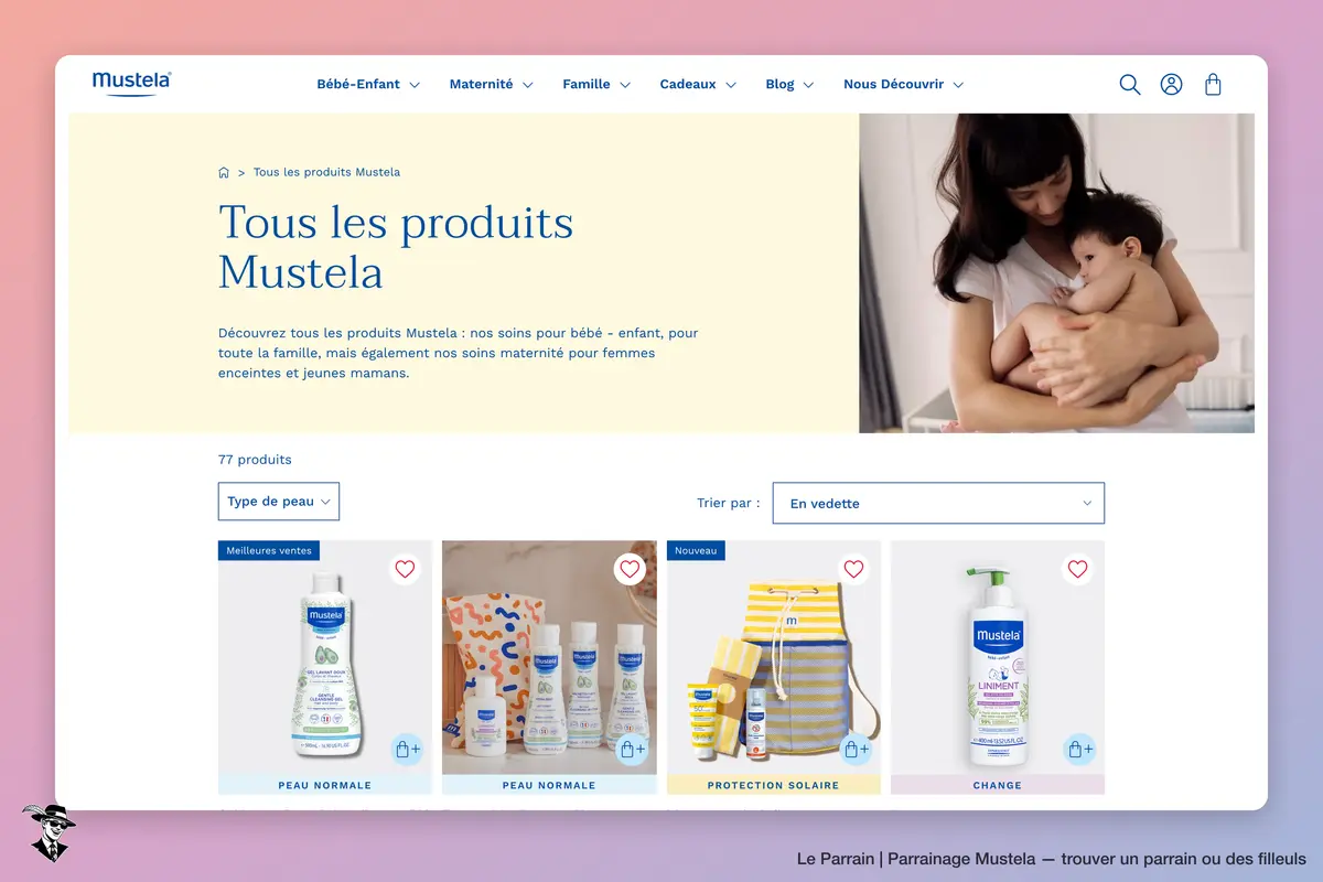 Page catégorie de Mustela