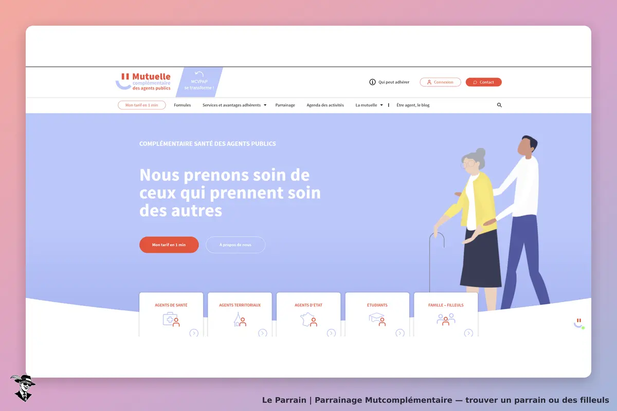 il montre la page d'acceuille du site