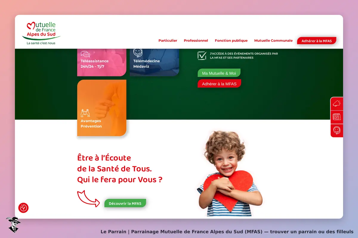 Capture d'écran de Mutuelle de France Alpes du Sud (MFAS)