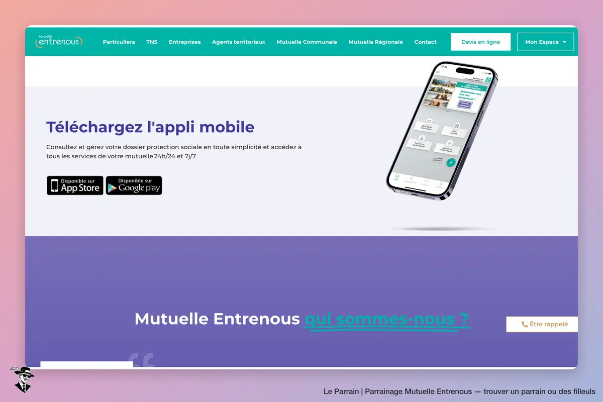 Capture d'écran de Mutuelle Entrenous