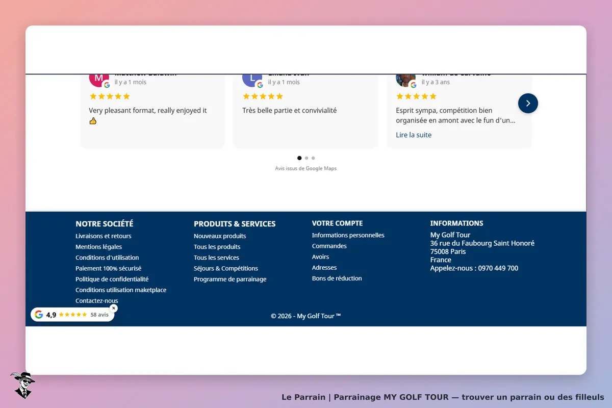 page oficiel
