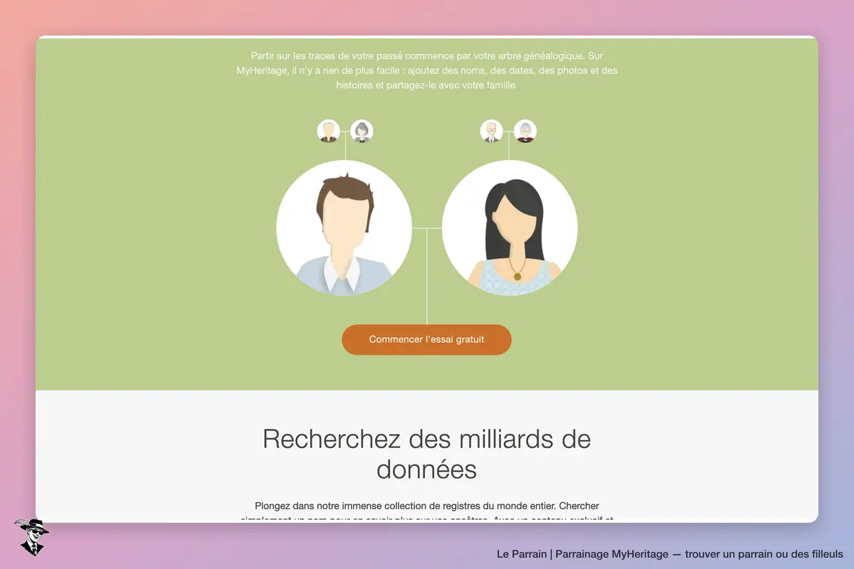 Capture d'écran de MyHeritage