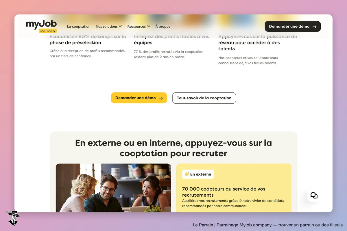 Capture d'écran de Myjob.company