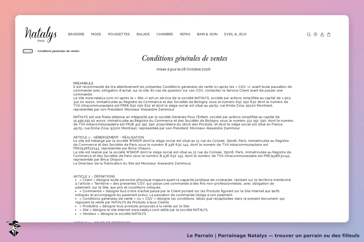 Page parrainage de Natalys