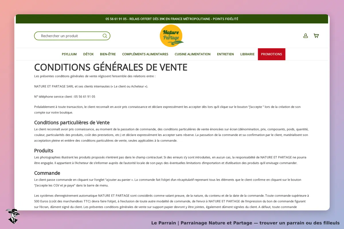Page catégorie de Nature et Partage