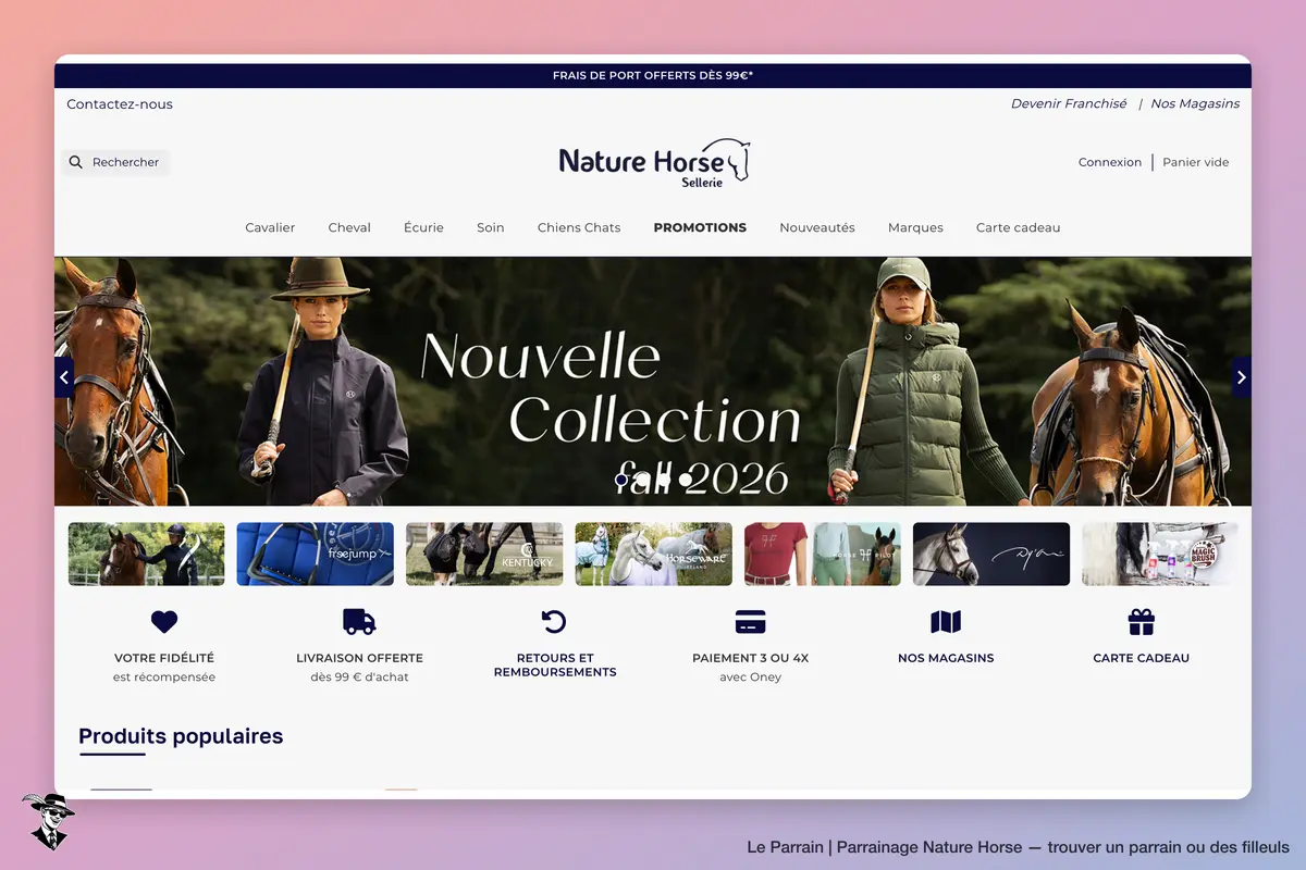 Page d'accueil de Nature Horse