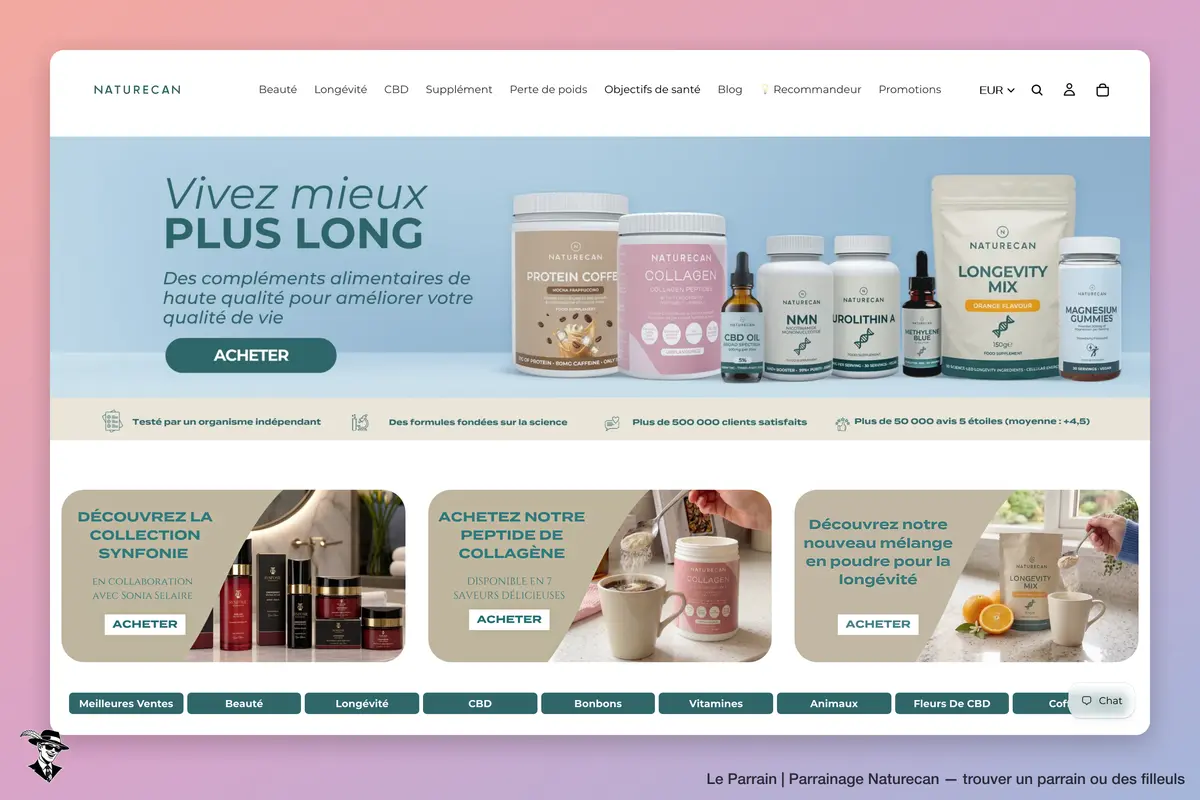 Page d'accueil de Naturecan