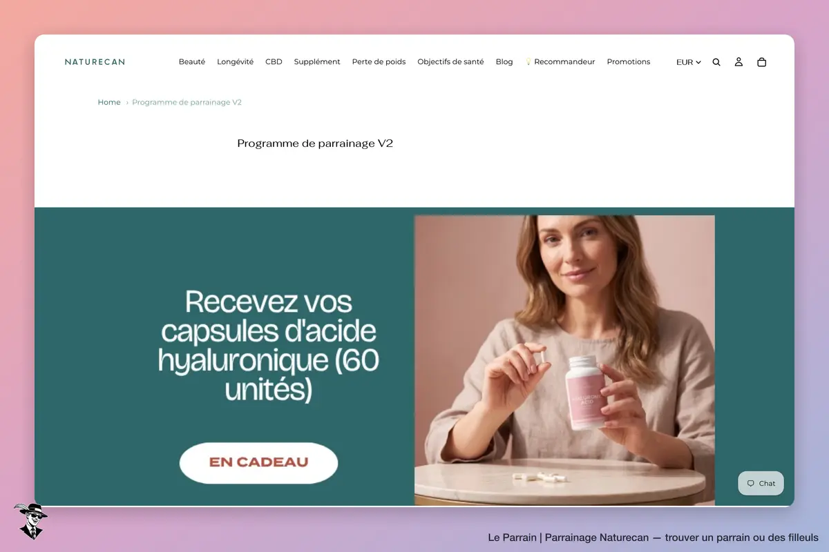 Page parrainage de Naturecan
