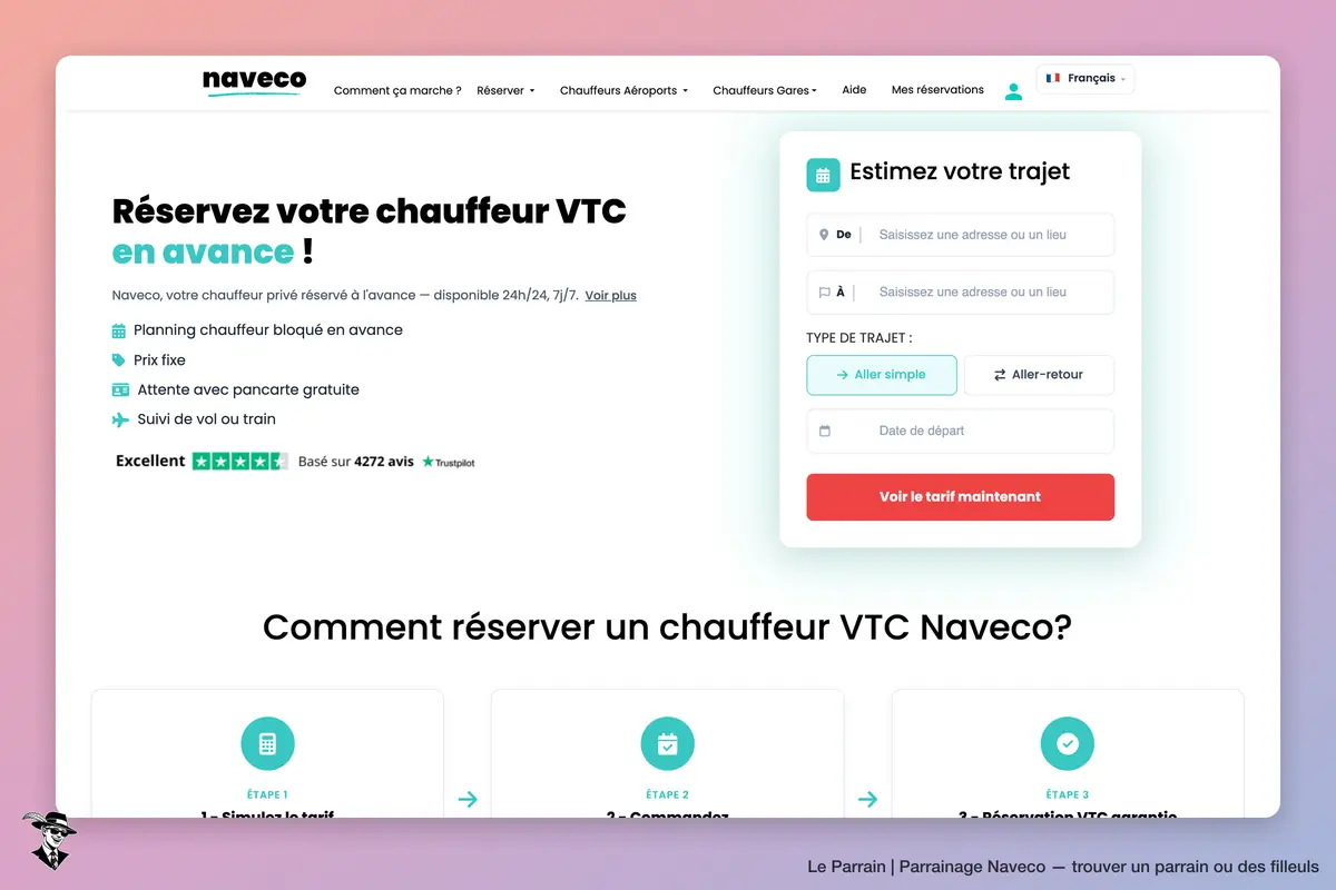 Page d'accueil de Naveco