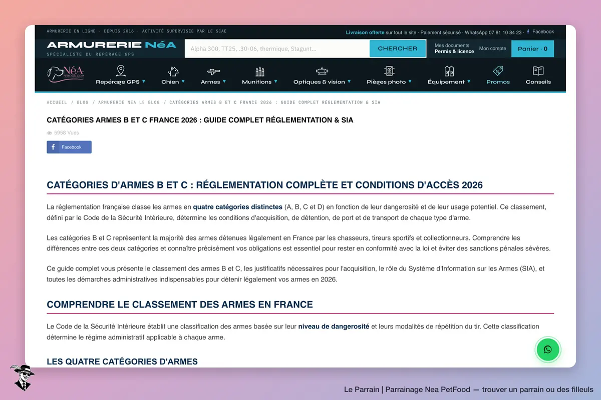 Page catégorie de Nea PetFood