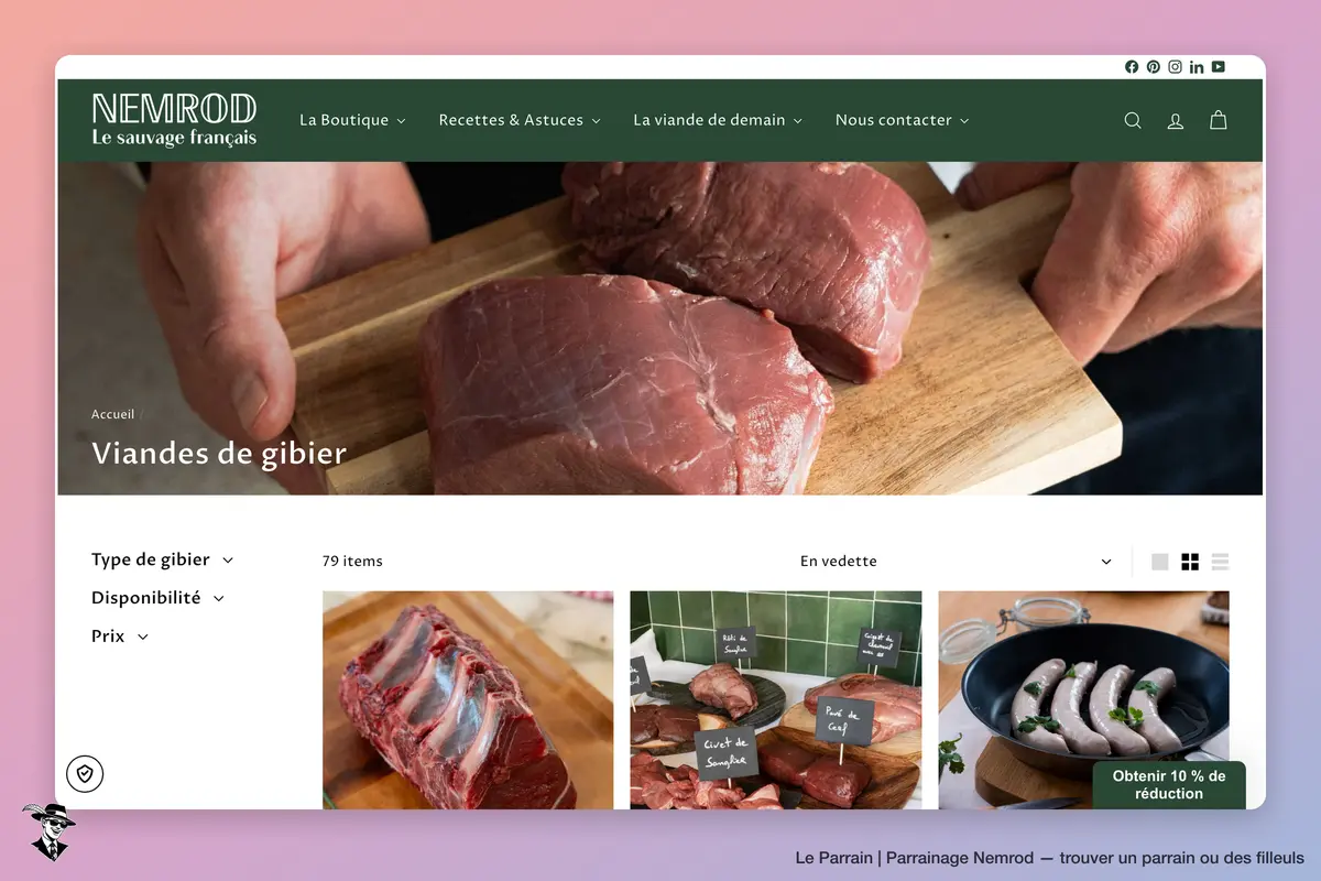 Page catégorie de Nemrod