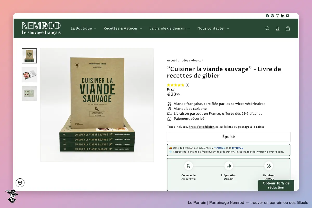 Page produit de Nemrod