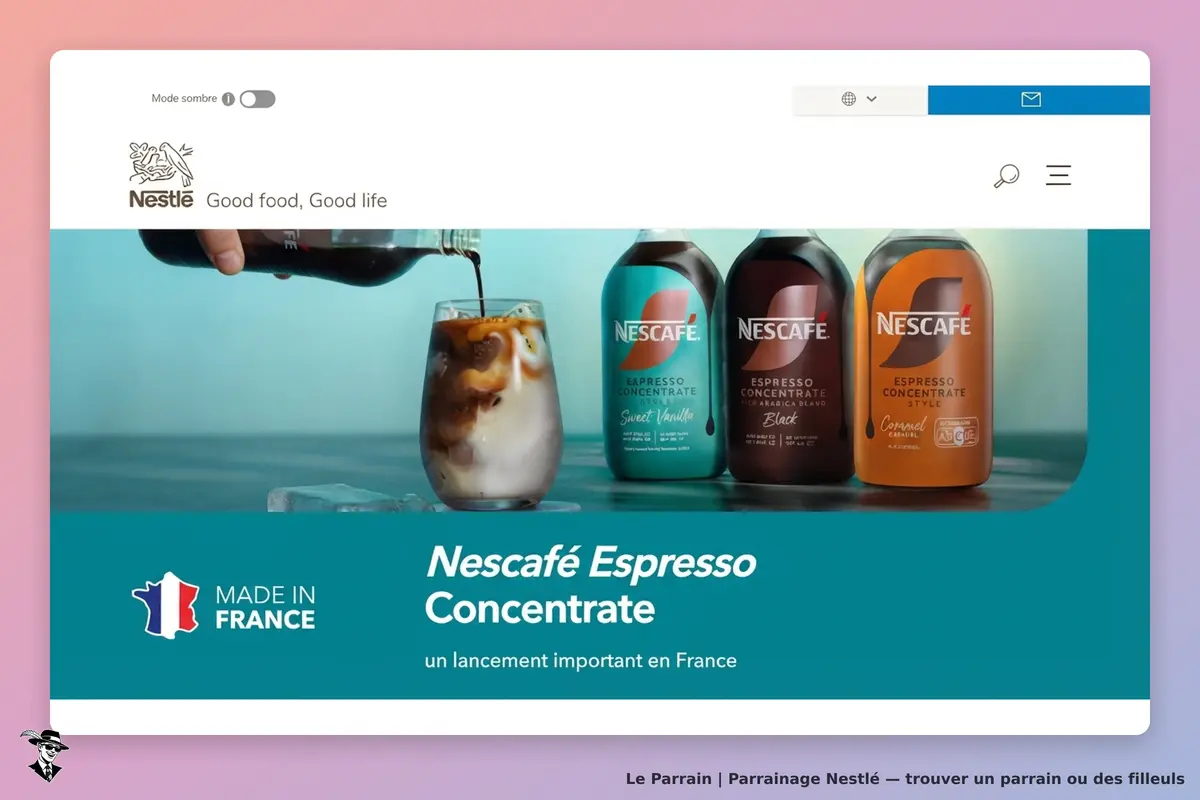 Nestlé : présentation de Nescafé Espresso Concentrate avec des bouteilles et un verre de café