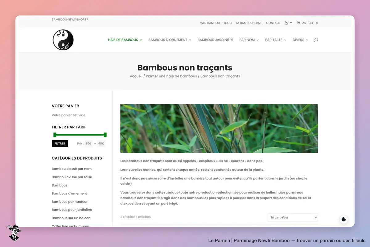 Page catégorie de Newfi Bamboo