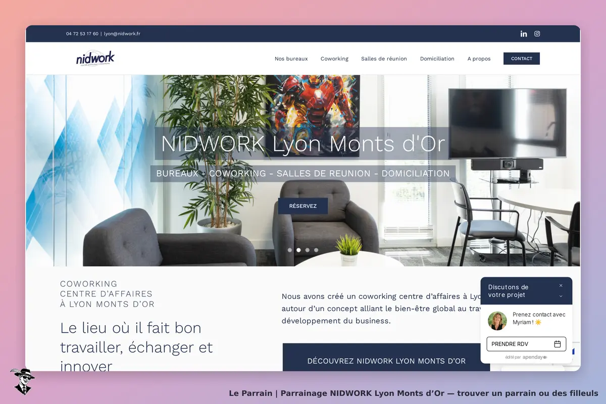 NIDWORK Lyon Monts d’Or : nIDWORK : page d'accueil avec bureaux, espaces de coworking et salle de