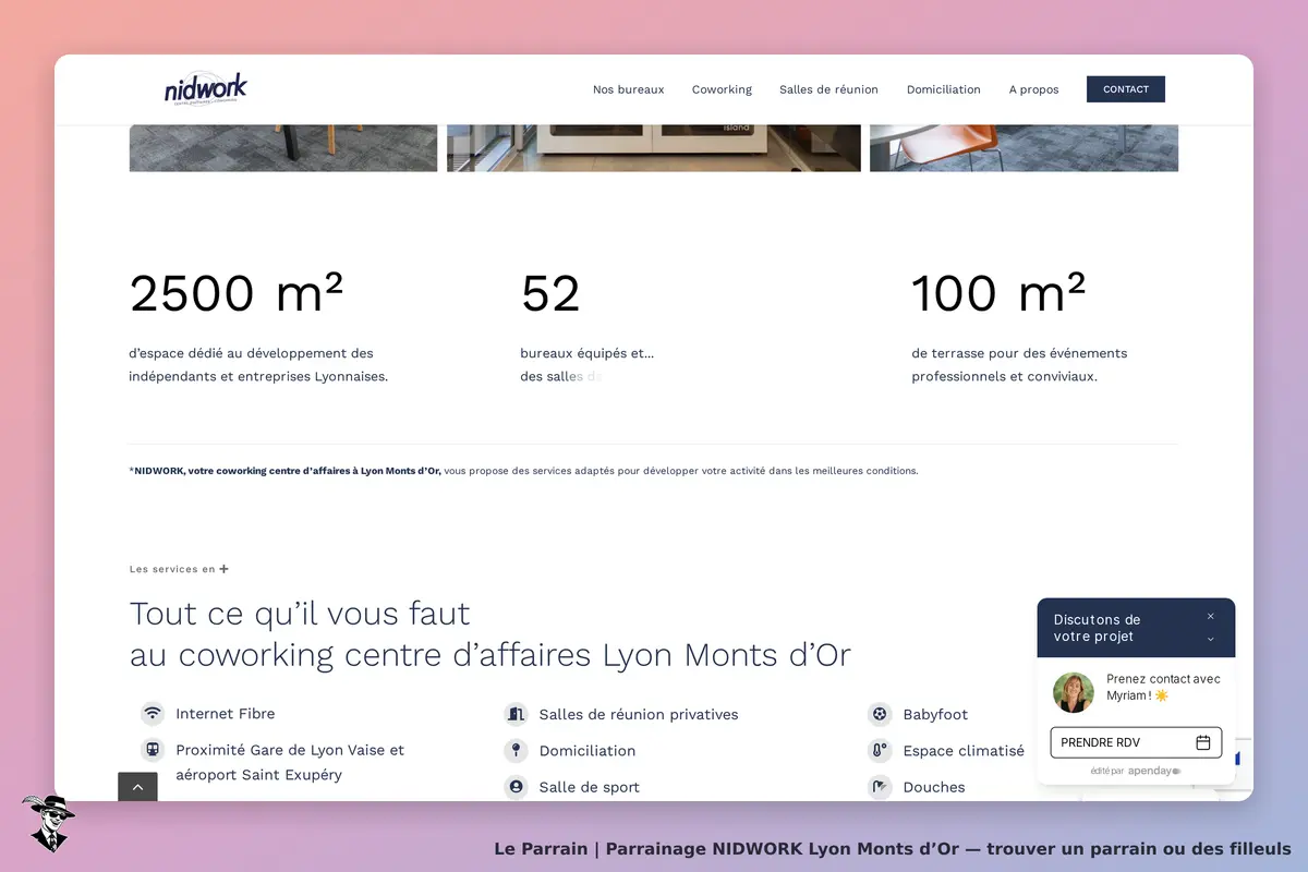 NIDWORK Lyon Monts d’Or : nIDWORK : page d'accueil avec des informations sur l'espace et les