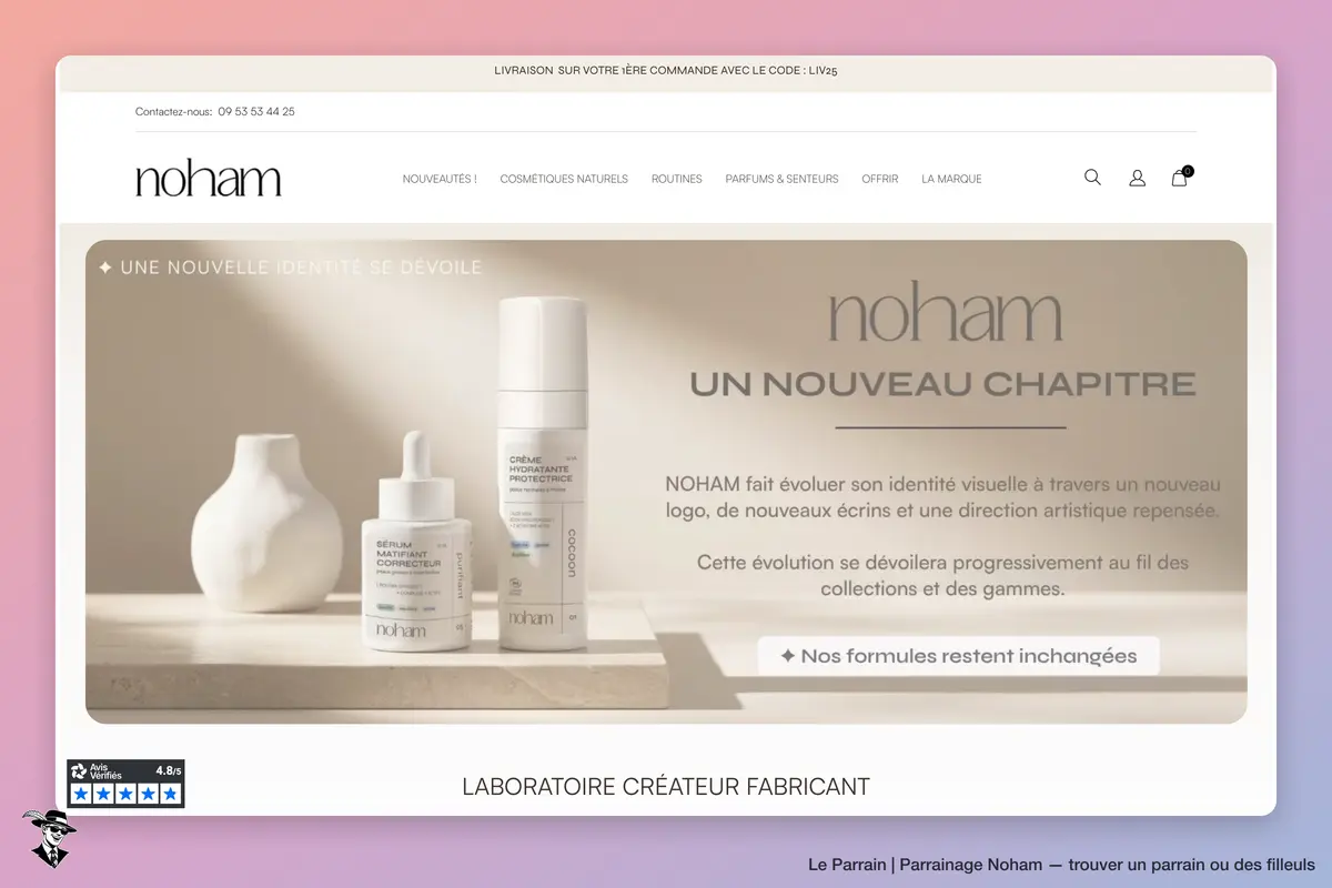Page d'accueil de Noham