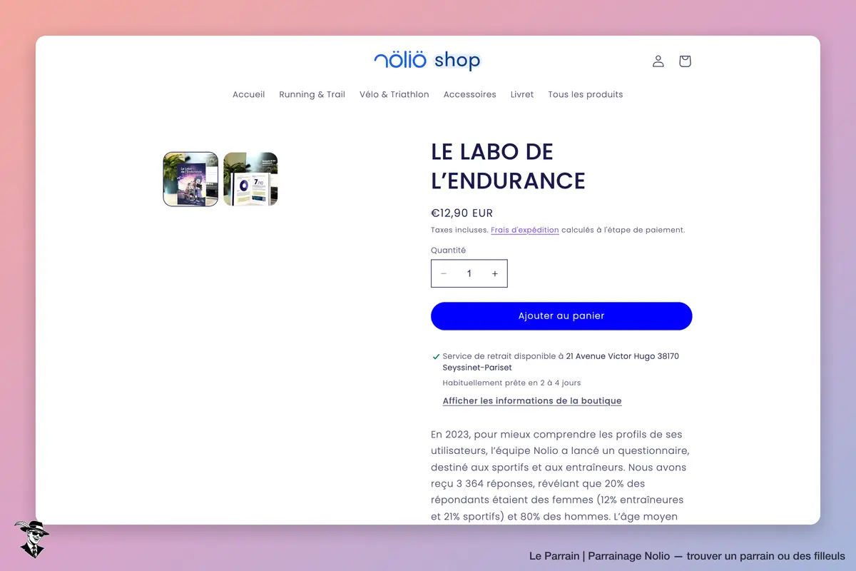 Page produit de Nolio