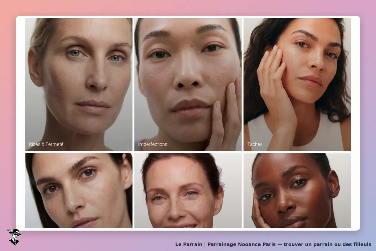 Nooance Paris : portraits de femmes présentant différentes problématiques de peau