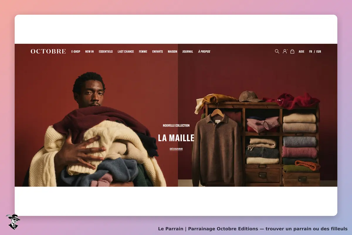 Octobre Editions : octobre : un homme tenant des vêtements colorés devant un meuble en bois avec