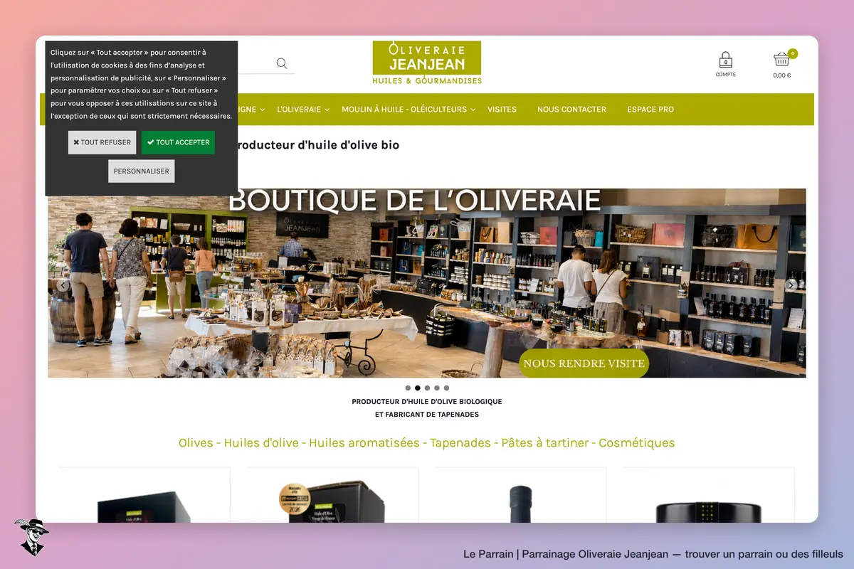 Page d'accueil de Oliveraie Jeanjean
