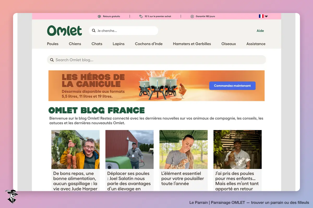 Page d'accueil de OMLET