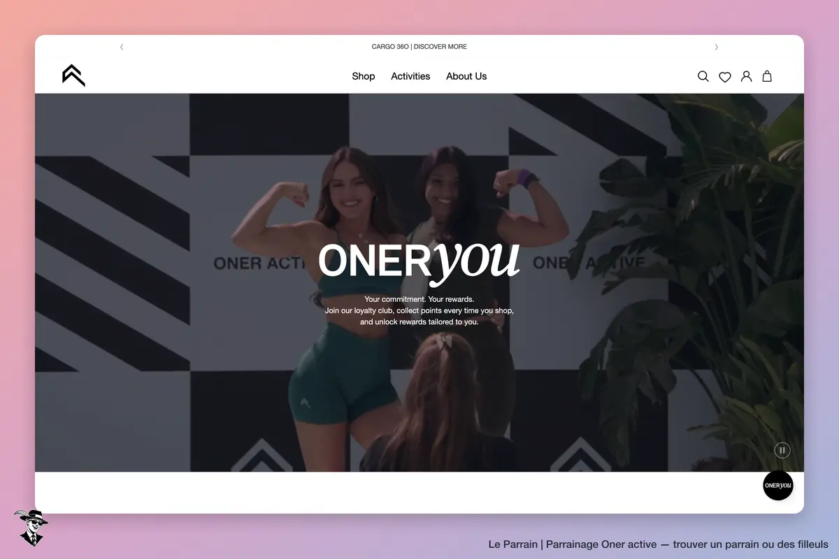 Page parrainage de Oner active