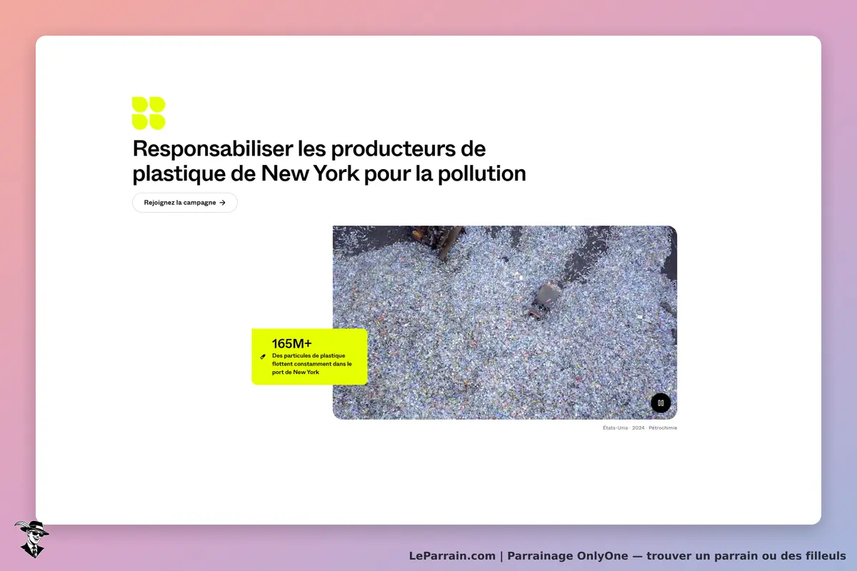 OnlyOne : campagne sur la pollution plastique à New York avec une image de déchets marins