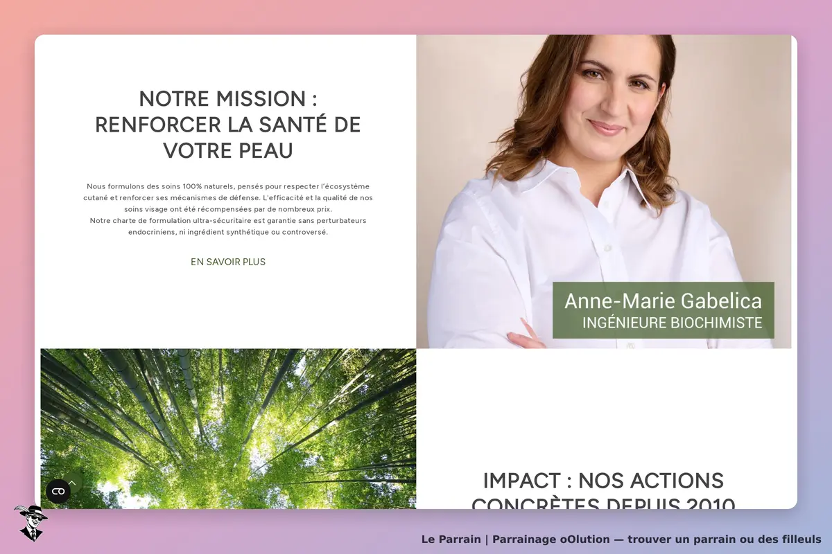 oOlution : mission de renforcer la santé de la peau et portrait d'Anne-Marie Gabelica