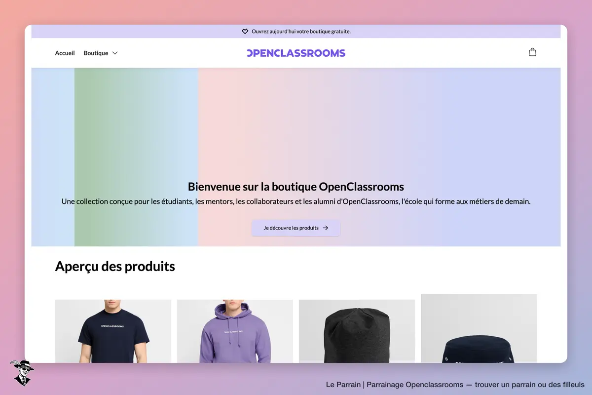 Page catégorie de Openclassrooms