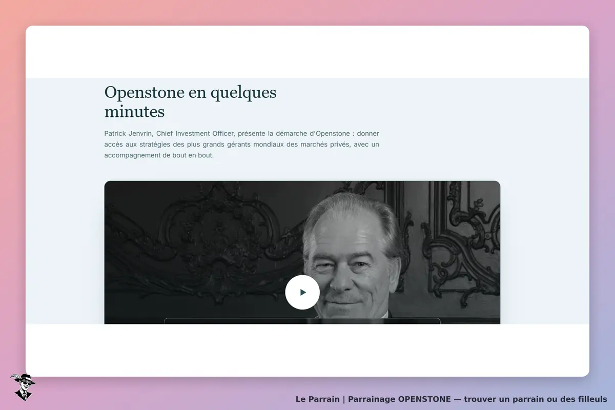 OPENSTONE : présentation de la démarche avec un extrait vidéo et un texte explicatif