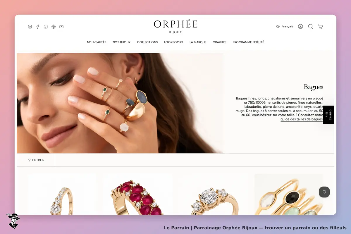 Page catégorie de Orphée Bijoux