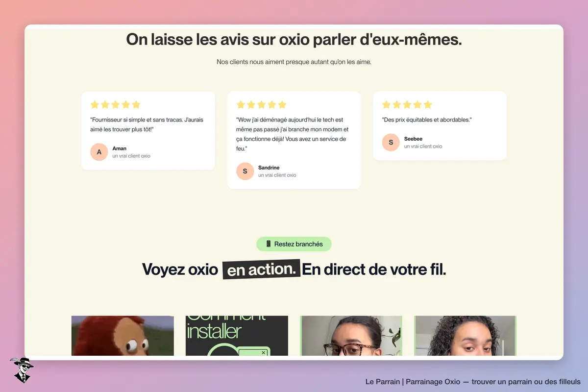 Capture d'écran de Oxio