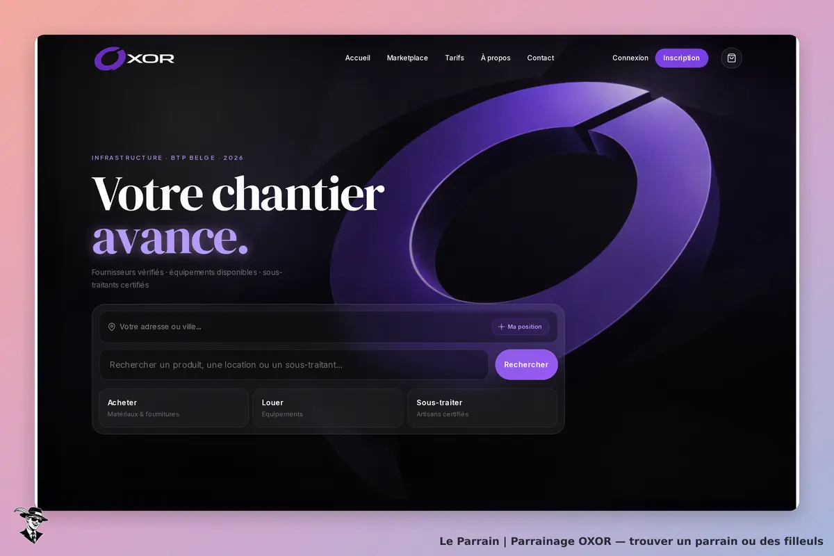 Page d'accueil de OXOR