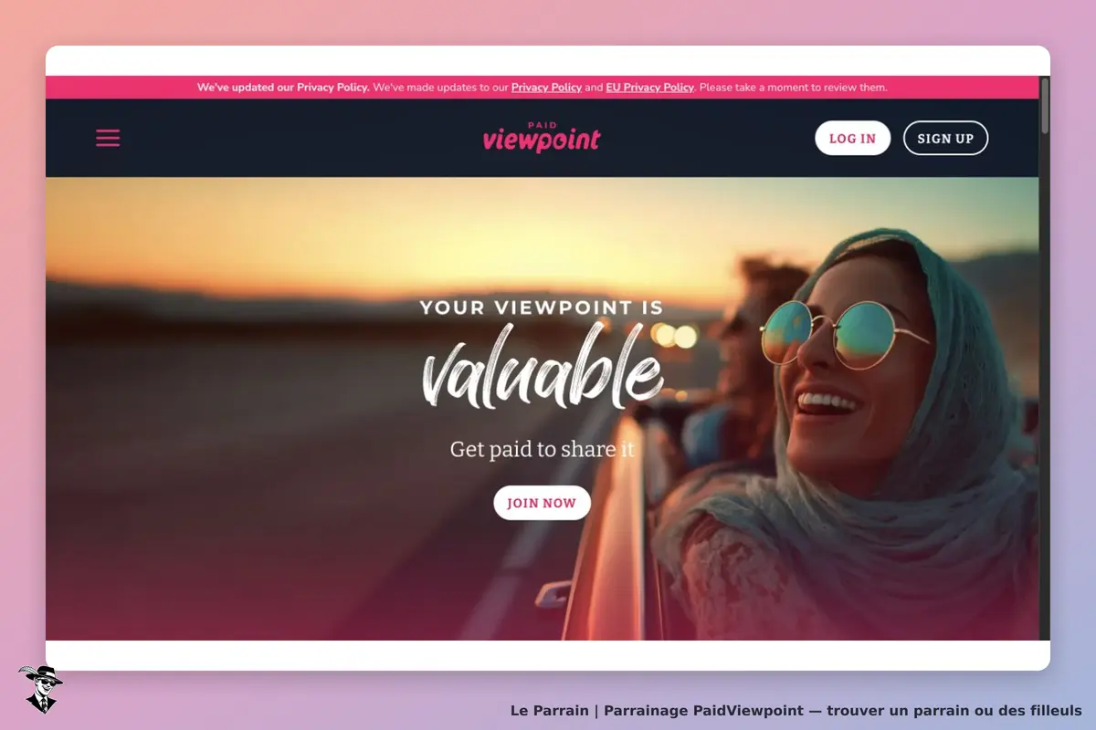 PaidViewpoint : page d’accueil officielle de la plateforme de sondages rémunérés