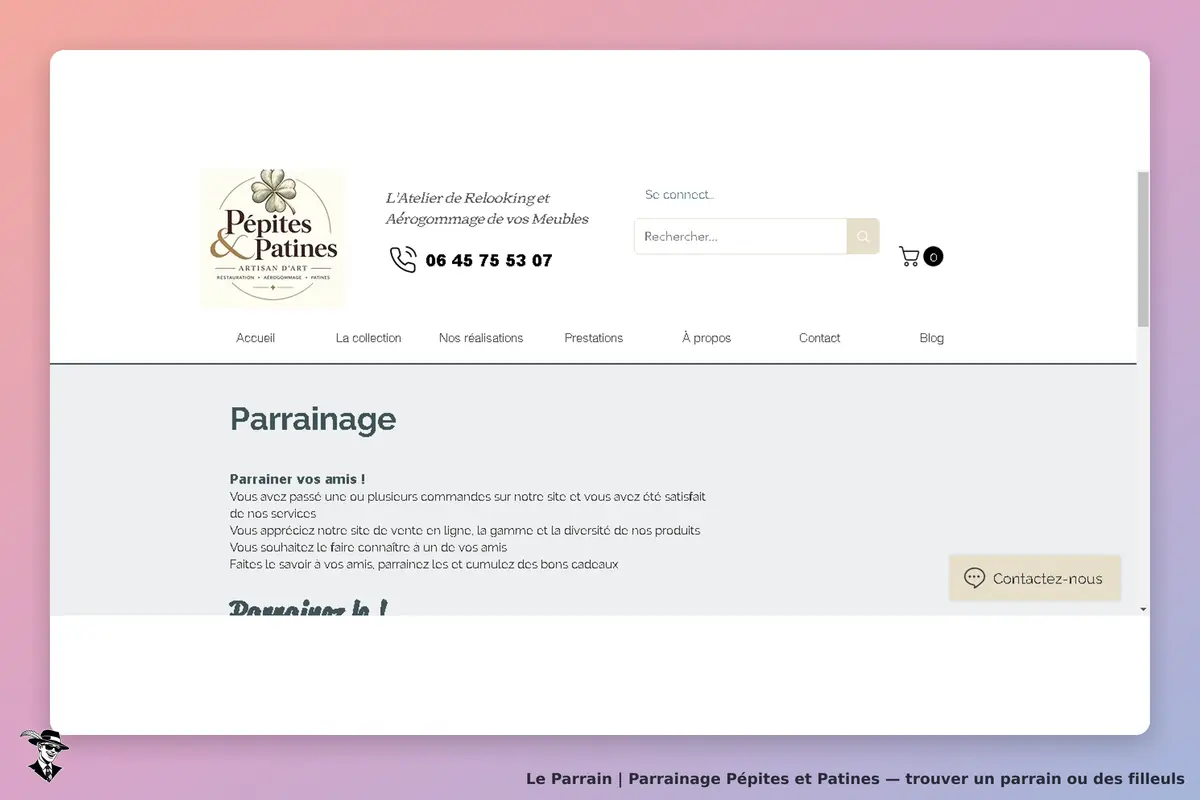 premier aperçu du page du programme
