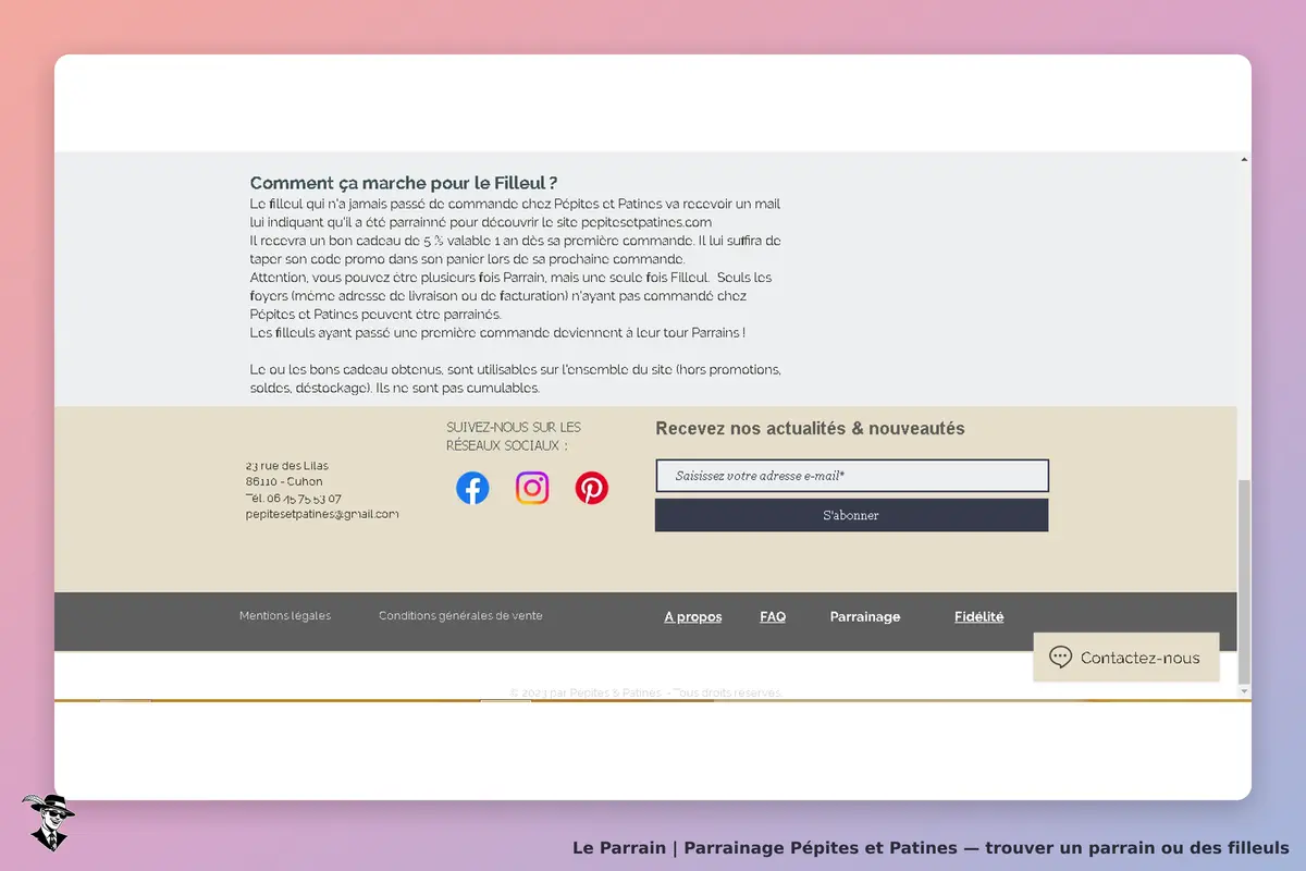 bas de page su site