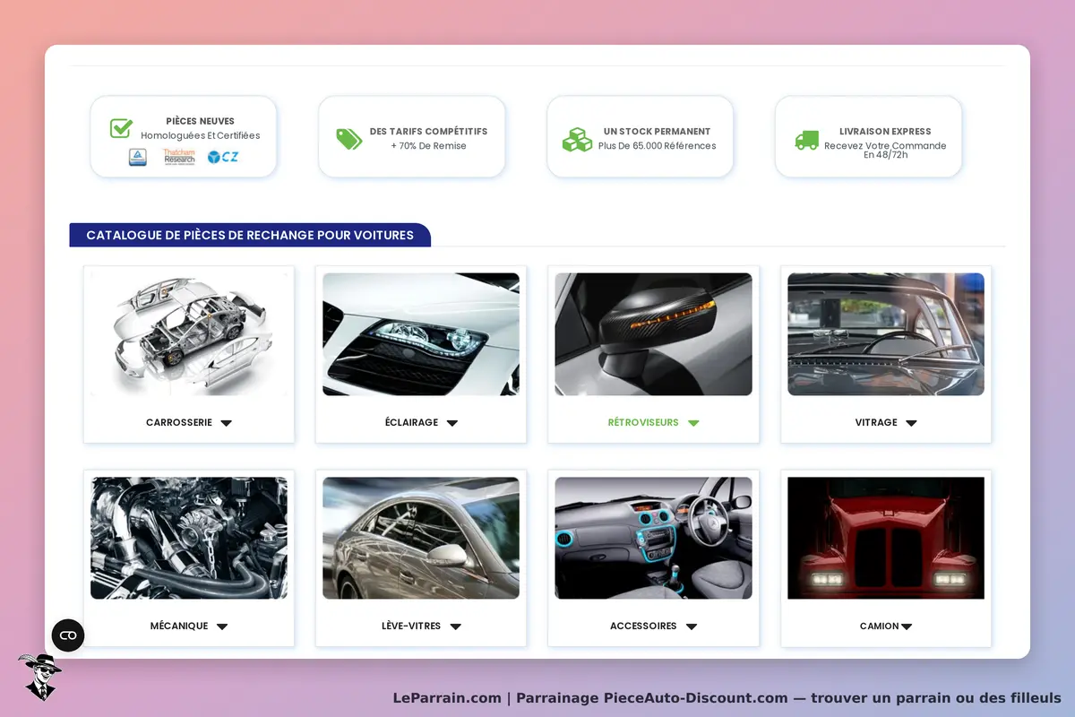 PieceAuto-Discount.com : pieceAuto-Discount : catalogue de pièces pour voitures avec différentes