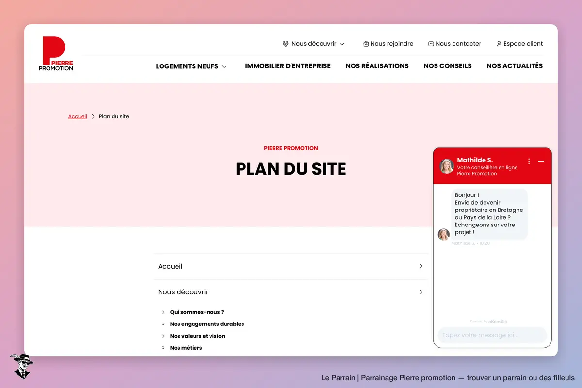 Capture d'écran de Pierre promotion