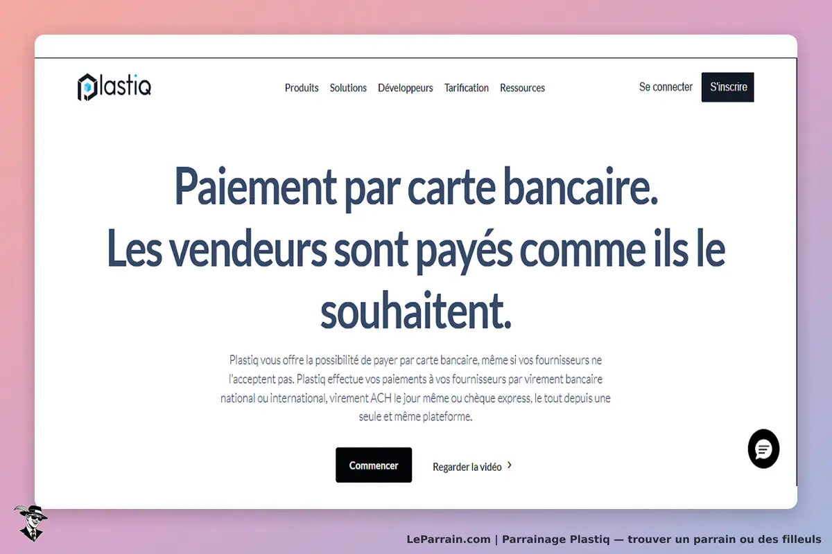 Plastiq : page d'accueil présentant le paiement par carte bancaire pour les vendeurs