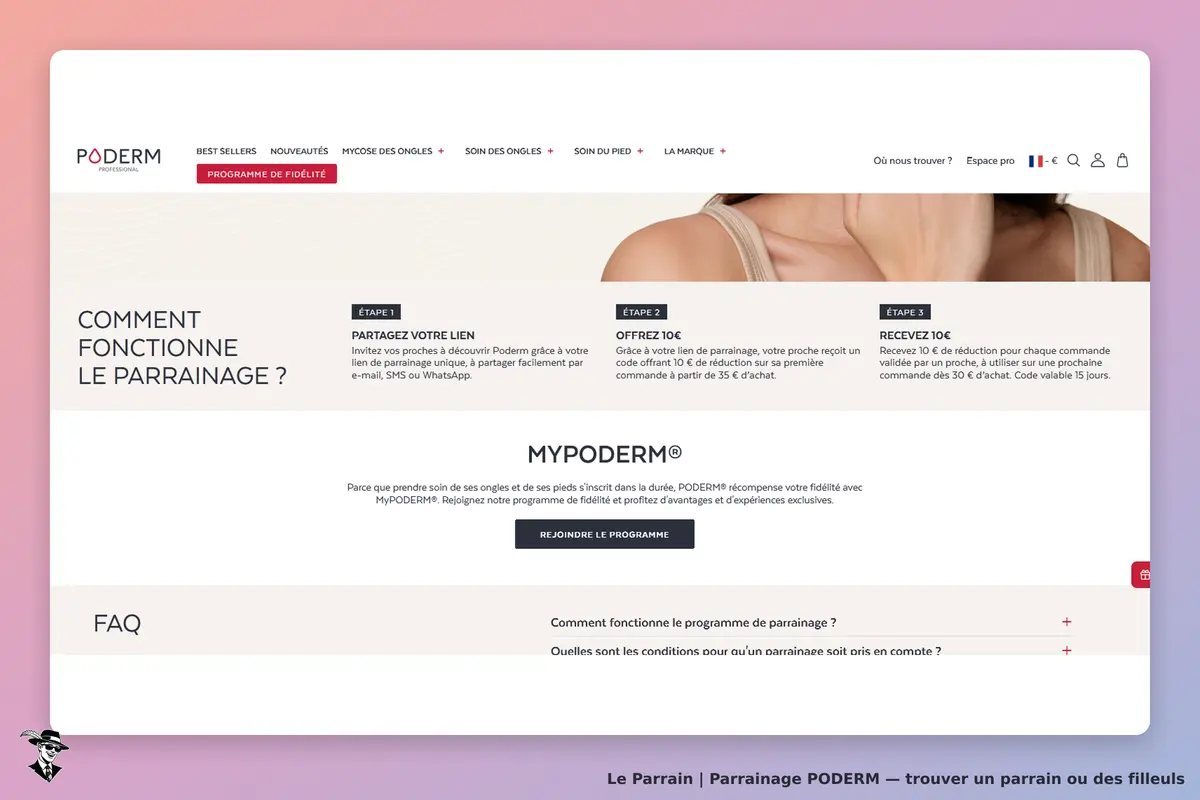 Page parrainage de PODERM