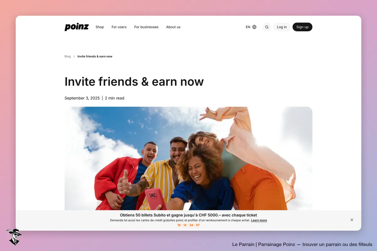 Page parrainage de Poinz
