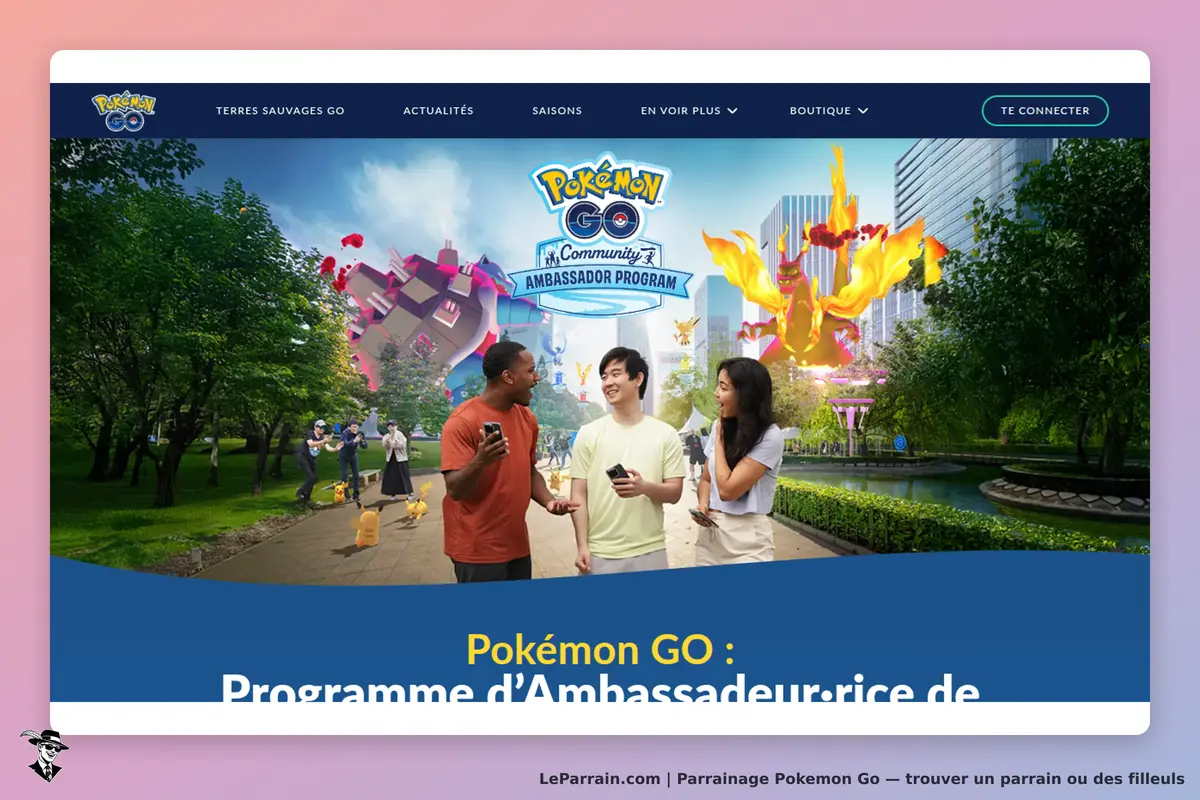 Pokemon Go : pokémon GO : trois personnes interagissent dans un parc avec des éléments du jeu en