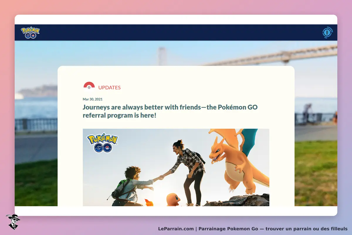 Pokemon Go : pokémon GO : mise à jour sur le programme de parrainage avec des personnages et un