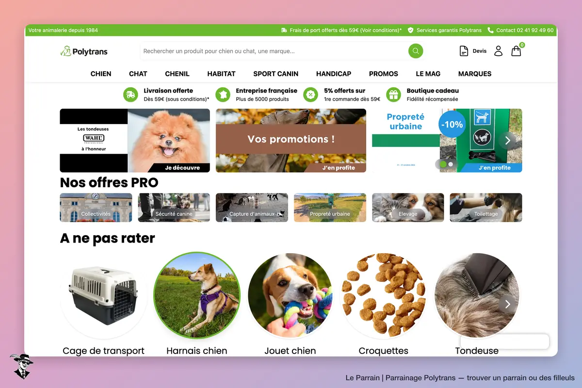 Page d'accueil de Polytrans