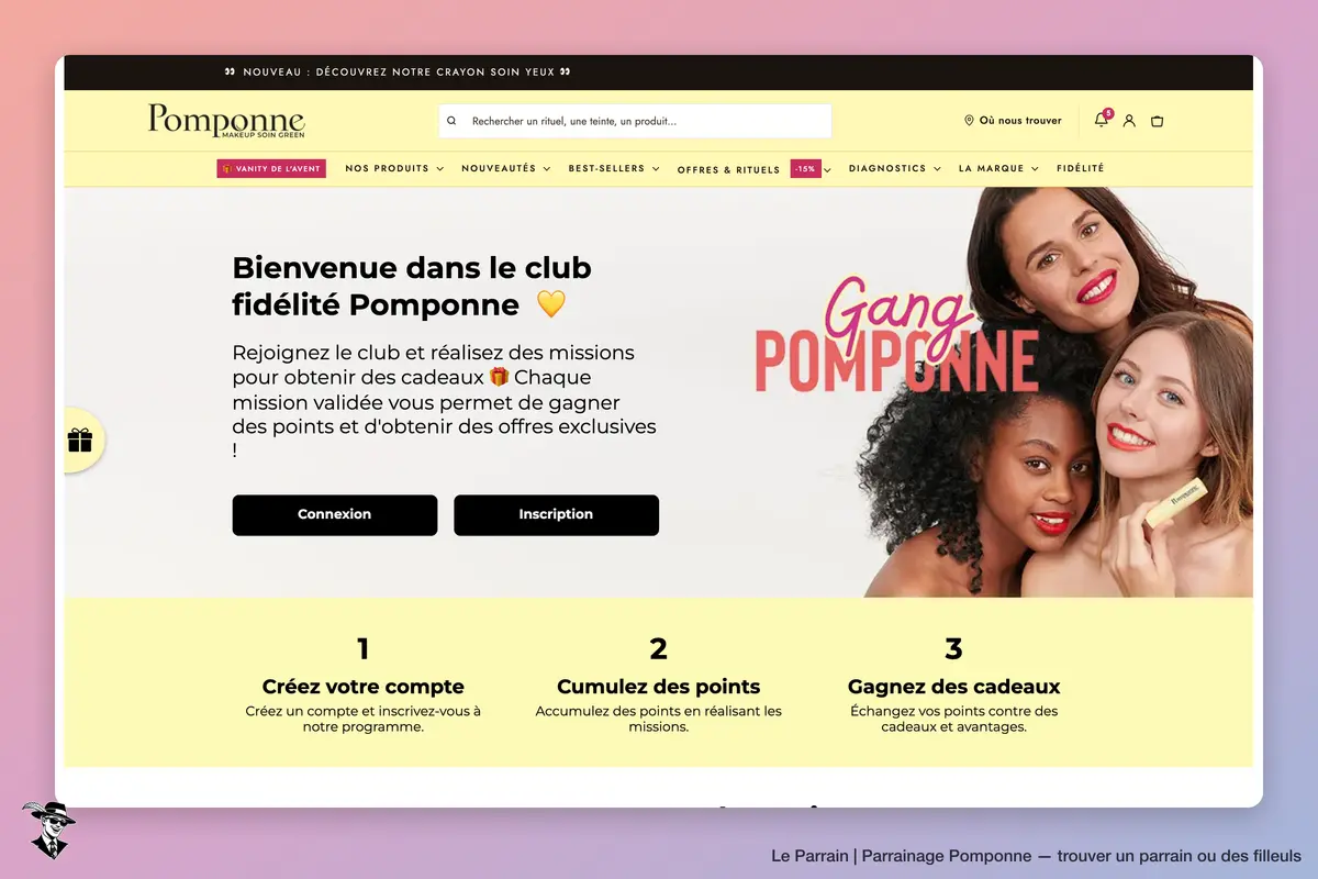 Page parrainage de Pomponne