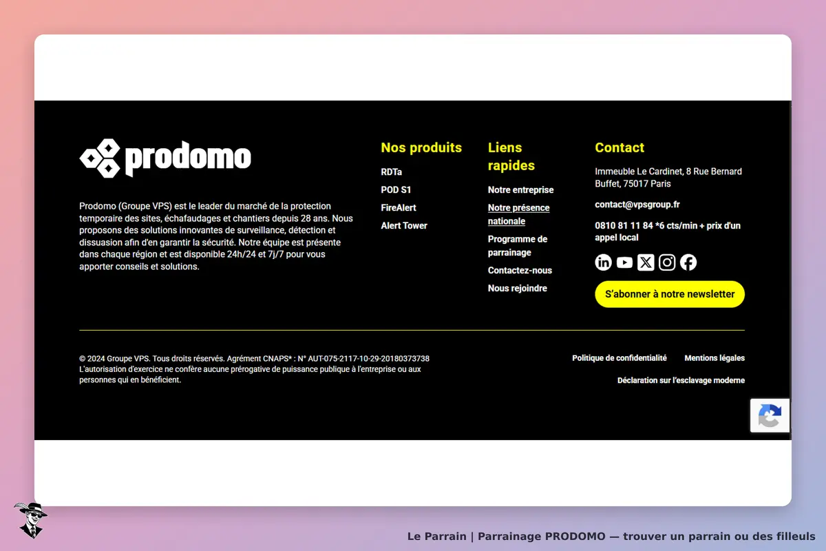page oficiel